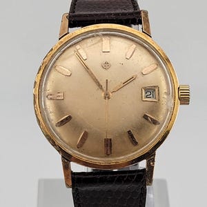 1960s Zodiac Automatic Gold Plated Men's Watch - Vintage Timepiece image 3