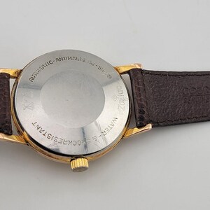 1960s Zodiac Automatic Gold Plated Men's Watch - Vintage Timepiece image 11