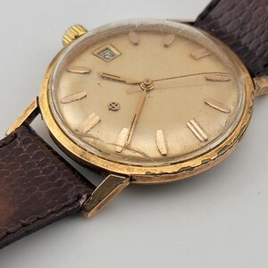 1960s Zodiac Automatic Gold Plated Men's Watch - Vintage Timepiece image 16