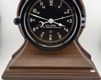 Antique Chelsea Clock Company US Army Clock Message Center M2 12/24 Hour. Works