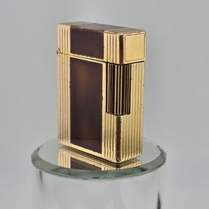 Vintage S.T. Dupont Line 1 Tortoise Shell Laque De Chine Gold Plated Lighter French Collectible
