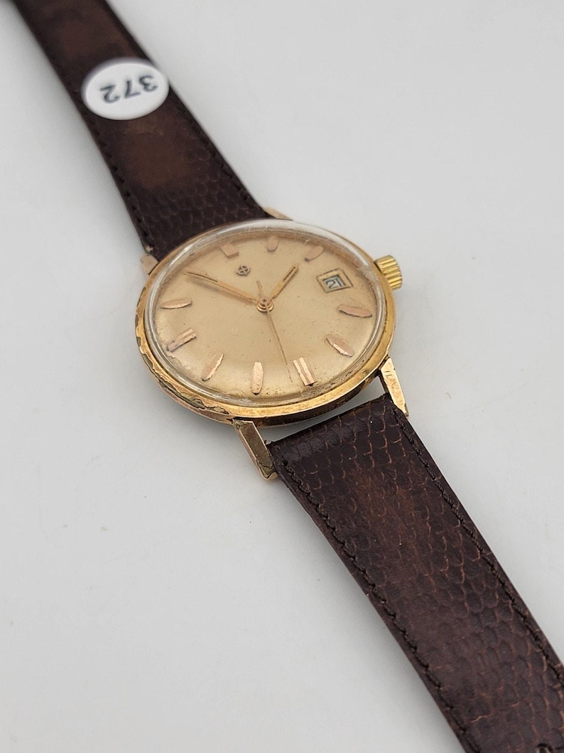 1960s Zodiac Automatic Gold Plated Men's Watch - Vintage Timepiece image 9