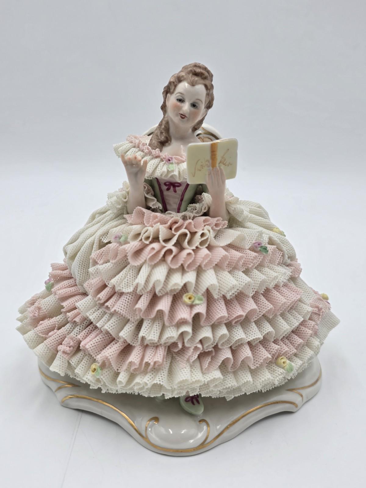 Irish Dresden Lace Figurines - Etsy