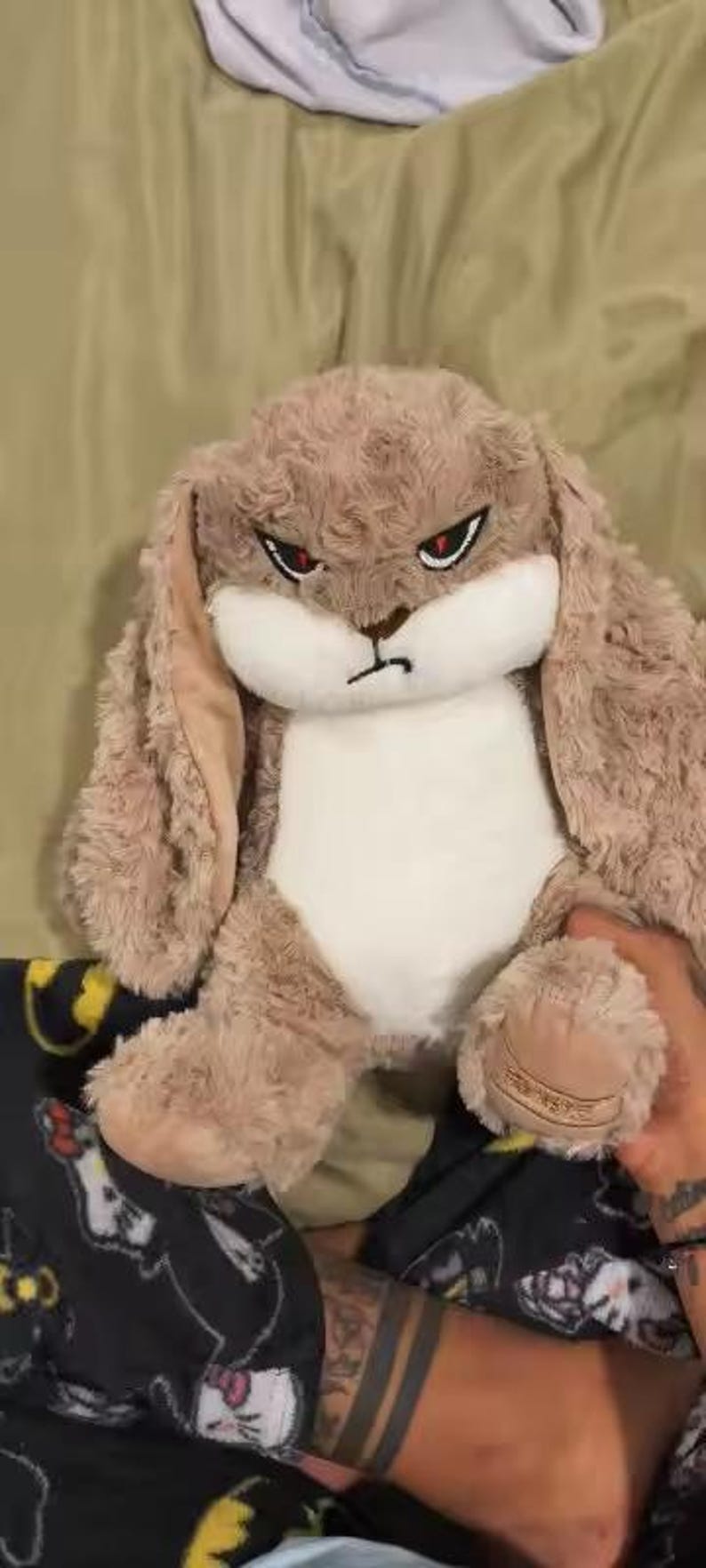 Cute Angry Rabbit Plush 30cm | Kawaii Soft Doll | Unique Birthday Gift ...