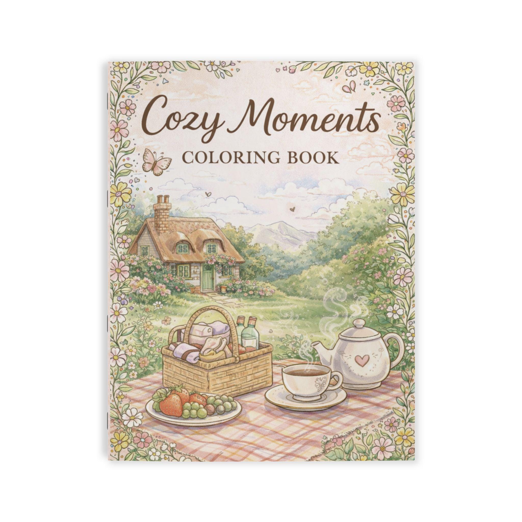 Cozy Moments Coloring Book for Adults | Cottagecore Coloring Book ...