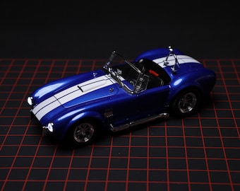 Gepersonaliseerde 1:24 Shelby Cobra Vintage Diecast Car Model Custom Nummerplaat Gegraveerd Cadeau voor hem Echtgenoot Vriendje Bureaudecor