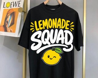 Lemonade Stand Crew PNG, Lemonade Squad Summer Shirt, Kids Group Tee Design, Summer Fun Sublimation Digital Download SVG