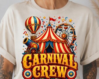 Carnival Crew PNG: Vintage Circus Carnival Festival Fair Celebration PNG Retro Amusement Park Graphic (Digital Download)