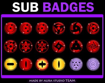 Ninja Red Eyes Twitch Sub Badges/ Kick, Discord, YouTube Role Icons