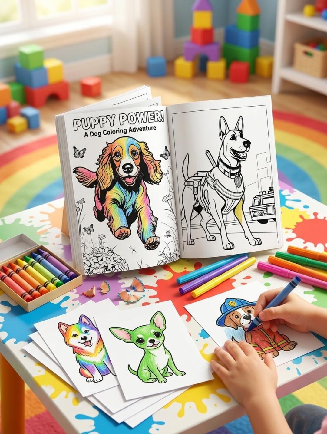 Dog Coloring Book for Kids | 20 Adorable Puppy Pages, Animal Activity ...