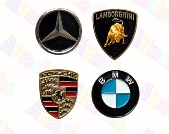 Car Logo Metal Sticker | Supercar Badge Decal | Laptop & Phone Sticker | 3M Waterproof