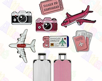 Holiday Travel 3M Metal Sticker - Waterproof Metal Enamel Laptop & Phone Charm