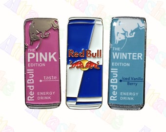 Redbull Drink 3M Metal Sticker - Waterproof Metal Enamel Laptop & Phone Charm