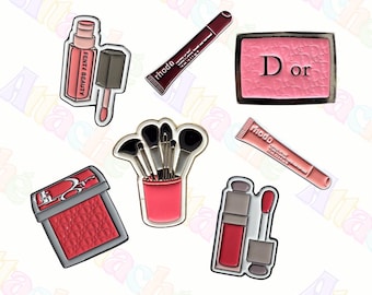 Makeup Collection 3M Metal Sticker - Beauty Waterproof Metal Enamel Laptop & Phone Charm