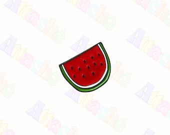Watermelon Slice Metal Sticker | Enamel Fruit Decal for Laptops, Phones (Waterproof)