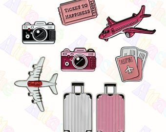 Holiday Travel 3M Metal Sticker - Waterproof Metal Enamel Laptop & Phone Charm