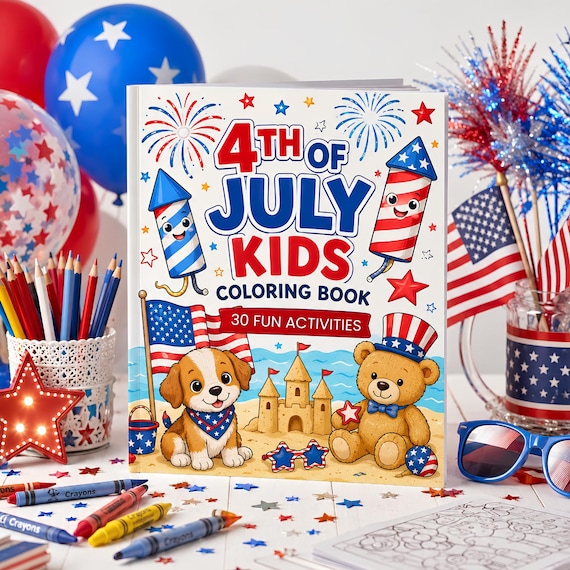 4th of July Coloring Pages, 4th of July Coloring Book, 4th of July Coloring Sheets, Summer Coloring Pages, Summer Coloring Pages for Kids