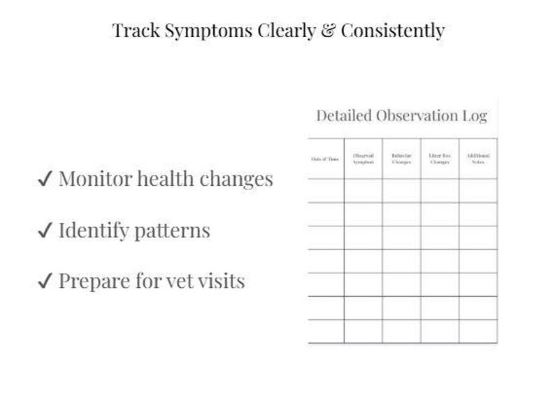 Observing Health Pattern Cat Symptom Tracker Printable PDF, Pet Health Observation Log, Cat ...