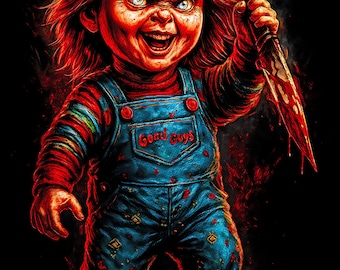 Horror 2 DTF Halftone | Nadruk na koszulce do prasowania | Gotowy do druku