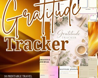 Diário de Gratidão em PDF e PNG | Registro Diário de Reflexão sobre Atenção Plena | Ferramenta para Manifestação de Afirmações Positivas | Kit de Bem-Estar e Saúde Mental