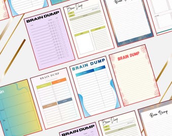 Organizador de tareas para ordenar la mente / Planificador diario en PDF para vaciar la mente (Descarga digital)