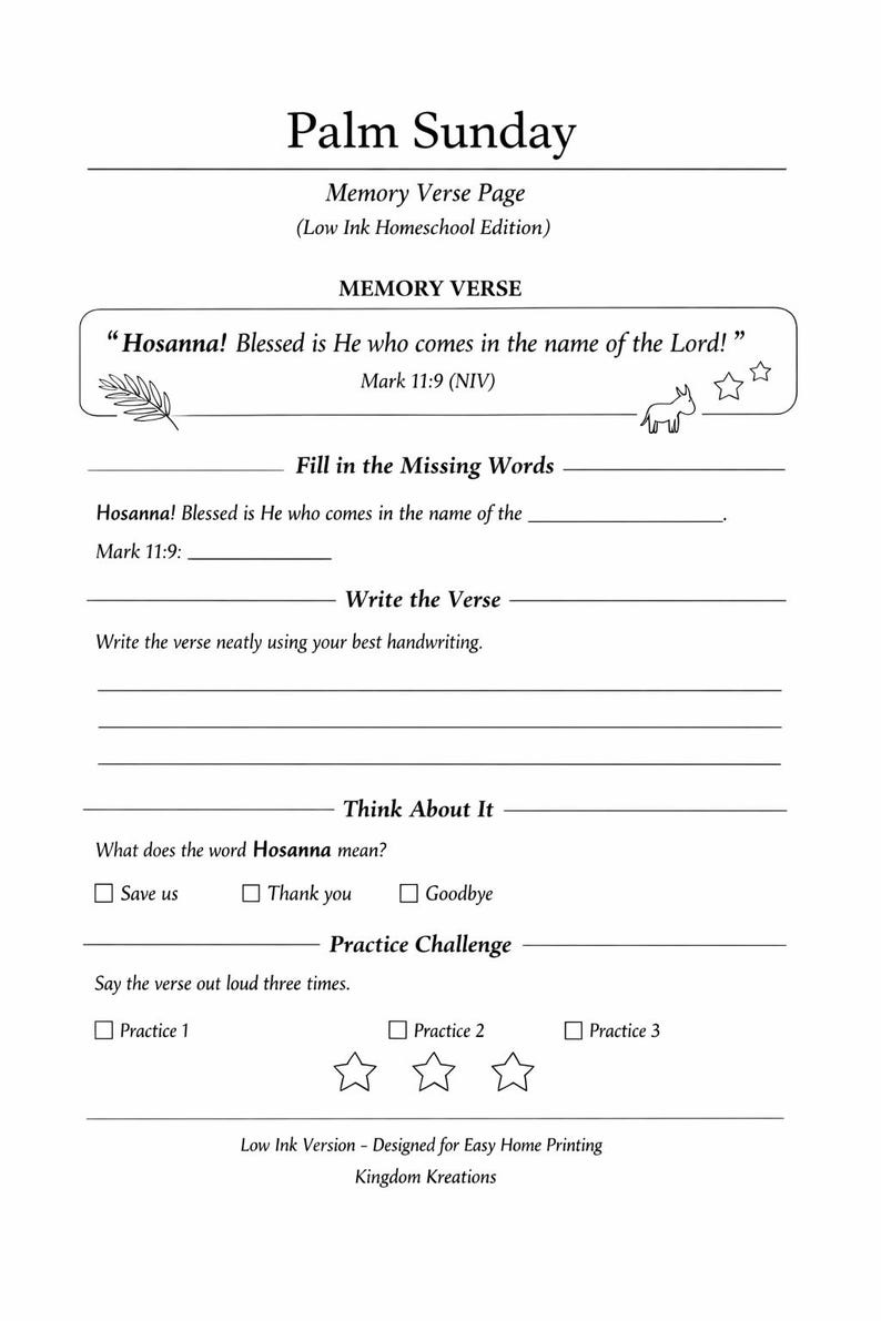 Last Minute Palm Sunday Activities for Kids (ages 6–10) | No Prep Bible ...