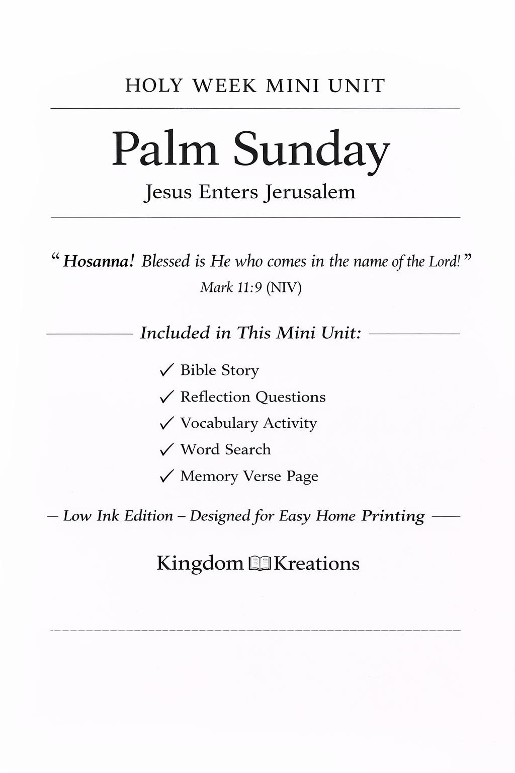 Last Minute Palm Sunday Activities for Kids (ages 6–10) | No Prep Bible ...