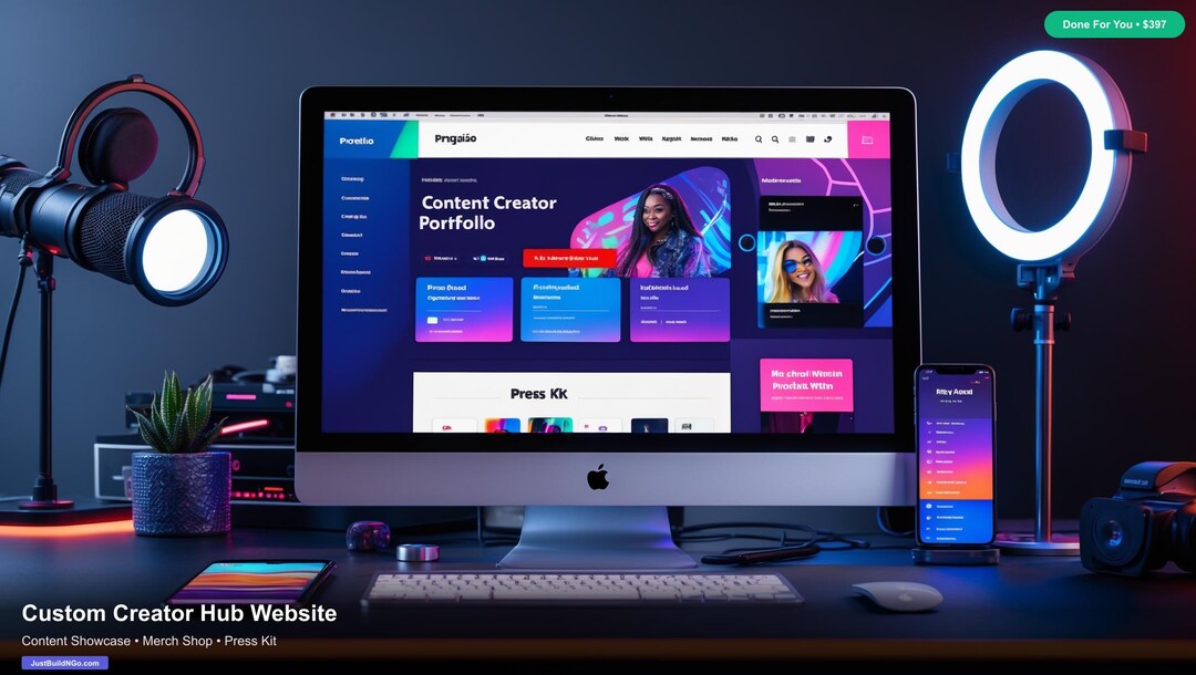 Custom Creator Hub Website | Youtuber, Podcaster, Streamer, Content ...