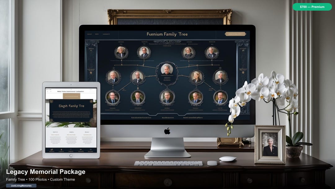 Memorial Website With Family Tree | Legacy Package, Heritage Section ...