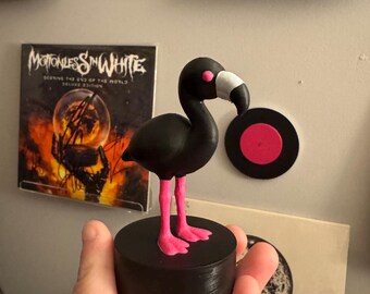Coperchio per disco in vinile a forma di fenicottero
