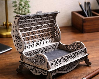 Laser Cut Vintage Intricate Jewelry Box Keepsake Trinket Box Digital Download