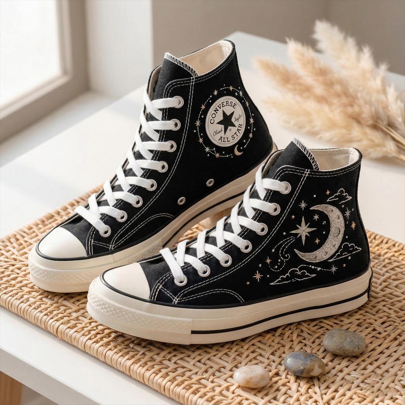 Converse Chuck Taylor Starry Night High Top Men\'s 8.5 Womens 10.5 Art Unisex Converse Chuck Taylor Starry Night High Top | Mercari main image 4