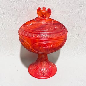 【フェントン　キャンディポット　アンティーク】 Fenton Bicentennial Red - Etsy