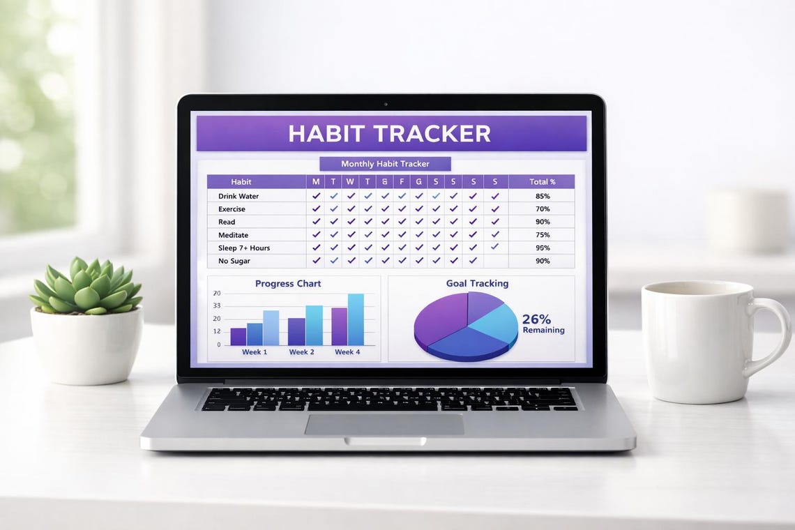 2026 Wellness Accountability Tracker Habit Tracker Goal Planner Don't ...