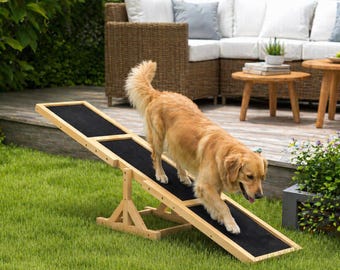 Dog Agility Seesaw Training Ramp, Wooden Pet Teeter Totter, Anti Slip Dog Exercise Equipment, Small Medium Dog Fitness Balance Board