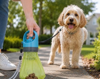 Dog Poop Scooper with Built In Bag Dispenser, Hands Free Pet Waste Picker for Yard Walking Travel, Dog Pooper Scoop, Poop Grabber Dog