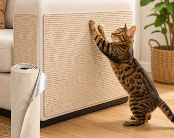 Alfombrilla protectora autoadhesiva para muebles con diseño de arañazo de gato / Protector de sofá y sillón