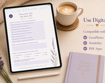 People Pleasing Recovery Workbook | Set Boundaries, Therapy Journal (Printable PDF)
