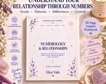 Life Path Relationship Workbook | Compatibility, Relationship Patterns & Self Reflection | Numerology Printable PDF