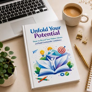 Arbetsbok för att veckla ut din potential | Dagbok för personlig utveckling och självförtroende för kvinnor | Utskrivbar PDF för självupptäckt
