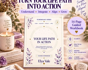 Life Path Action Workbook | Personal Numerology Profile, Goals & Self Reflection | Printable Growth PDF