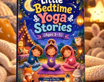 Little Bedtime Yoga Stories | Illustrated Read Aloud & Pose Guide (Ages 3-5) (Digital PDF)
