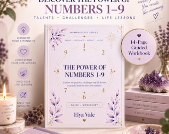 Numbers 1–9 Meanings Workbook | Life Path Guide & Self-Discovery Printable
