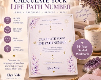 Calculate Your Life Path Number | Numerology Workbook | Birth Date Calculator | Self-Discovery Printable PDF