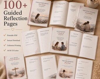 Relationship Healing Bundle | Workbook + 4 Printable Worksheets | Couples Journal | Marriage Help PDF | Instant Download
