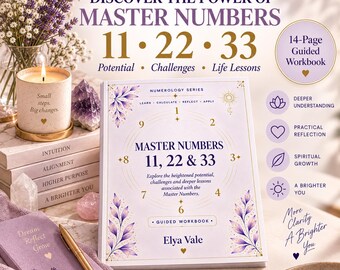 Master Numbers 11, 22, 33 Workbook | Numerology Self-Discovery Guide (PDF)