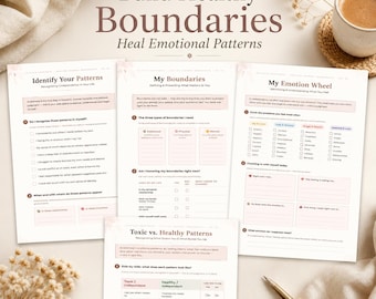 Codependency Recovery Workbook | 9 Printable Healing Worksheets | Self Love Journal | Boundaries Workbook | Inner Healing PDF