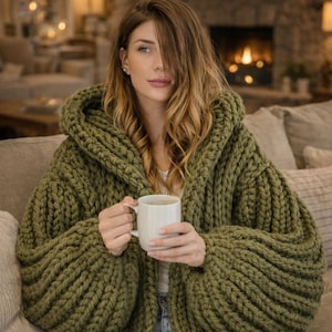 Chunky Knit Sweater, Oversized Winter Cardigan, Soft Neutral Knit Sweater, Warm Winter Cardigan, Chunky Daisy Blanket, Cardigan Sweater Y2k