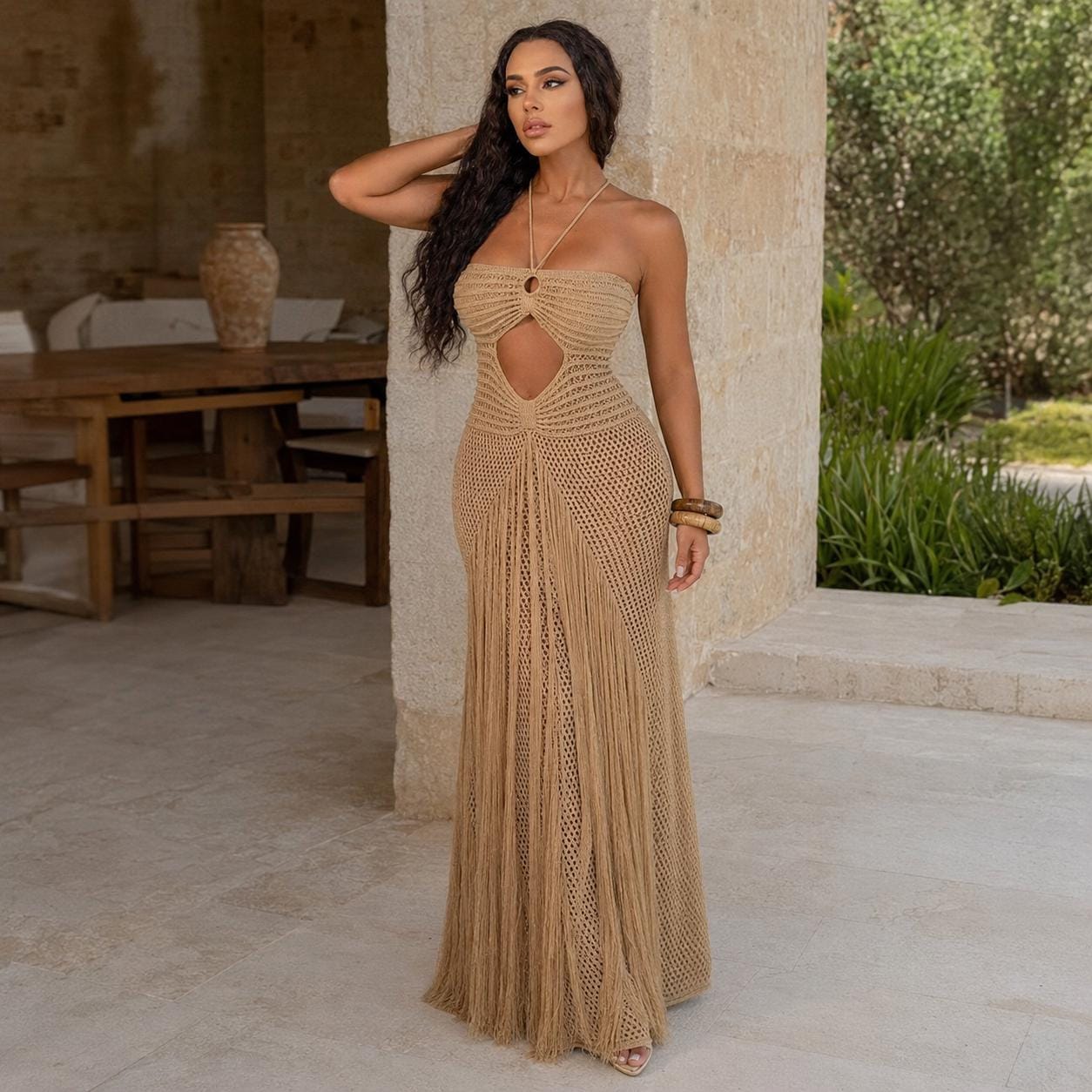 homecoming dresses Layla A-Line Deep V-Neck Tiered Homecoming Dress  Newinlook