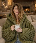 Chunky Knit Sweater, Oversized Winter Cardigan, Soft Neutral Knit Sweater, Warm Winter Cardigan, Chunky Daisy Blanket, Cardigan Sweater Y2k